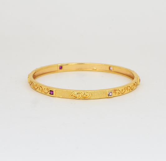 Light Violet Magenta Elif Two Bangles - Y022035