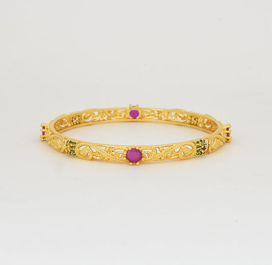 Magenta Green Evita Two Bangles - Y022040