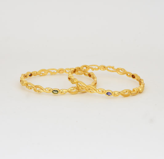 Multi Color Noam Two Bangles - Y022038