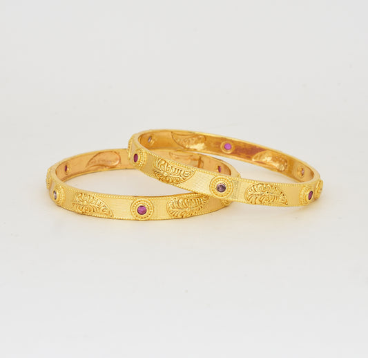 Magenta Light Violet Arlette Two Bangles - Y022037