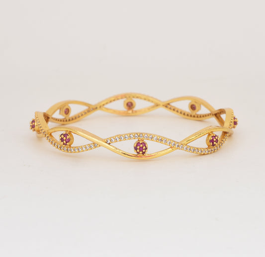 White Magenta Elvina Two Bangles - Y062072
