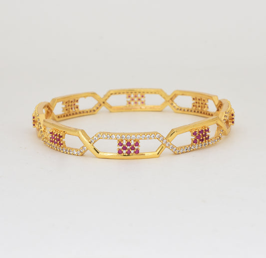 White Magenta Shahira Two Bangles - Y062074