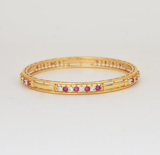White Magenta Blaise Two Bangles - Y062067