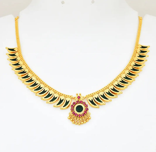 Green 30 Palakka Pullinagam Necklace - V031429