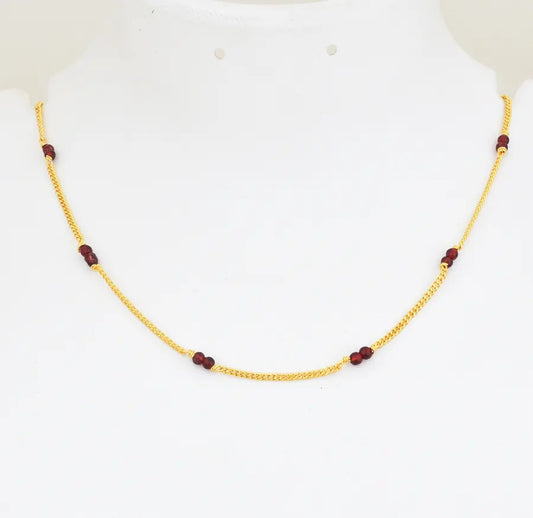 Maroon Curb Link Chain 16 inches - W061825