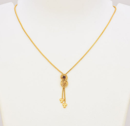 Red Aasia Pendant With Chain - U011020