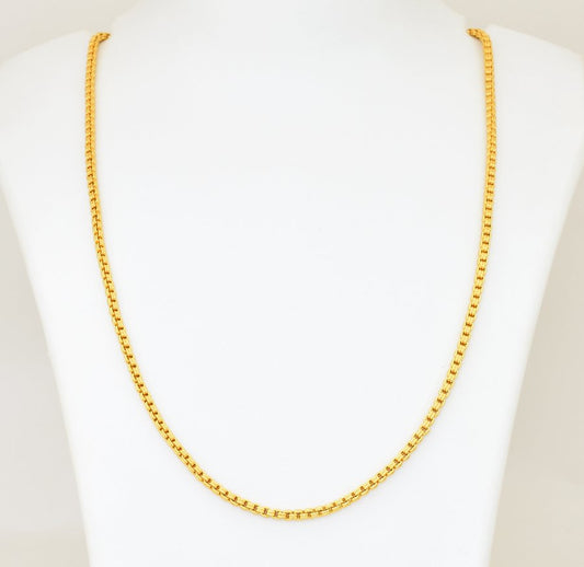 Medium Small Double Square link Chain 24 inches - V081617