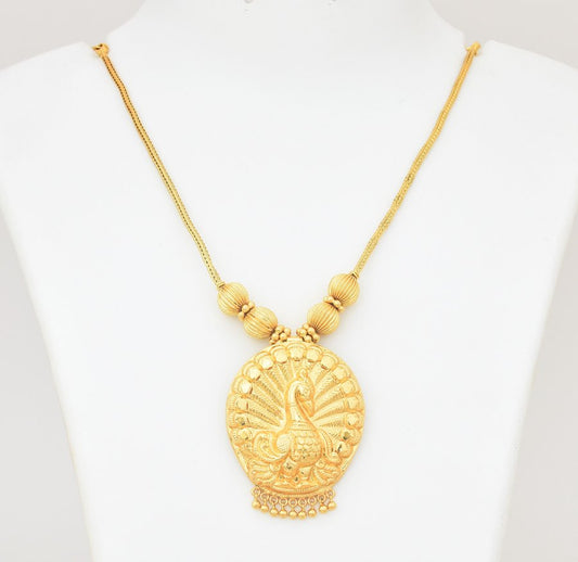 Peacock Locket With Chain - U081169