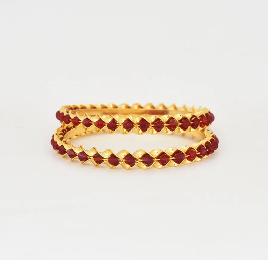 Red Crystal Pretta Two Bangles - V101688
