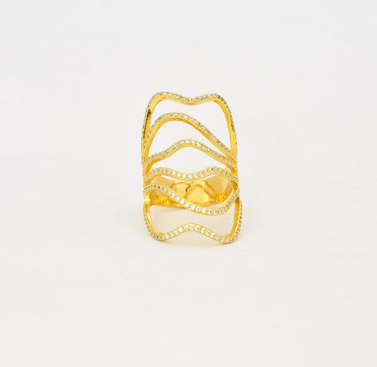 White Nila CZ Ring - T08708