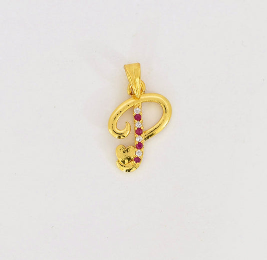 White Magenta Pleasant P Pendant - T06632