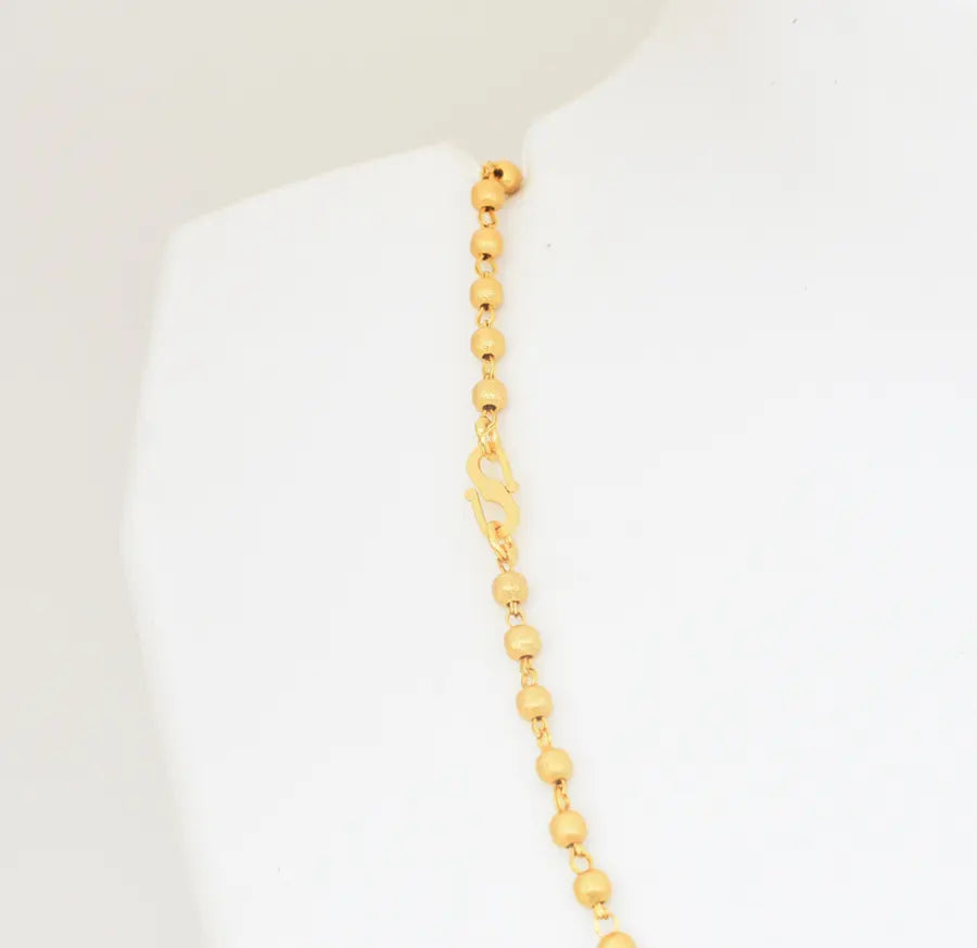 Matte Single Layer Dumbell Necklace - U091232