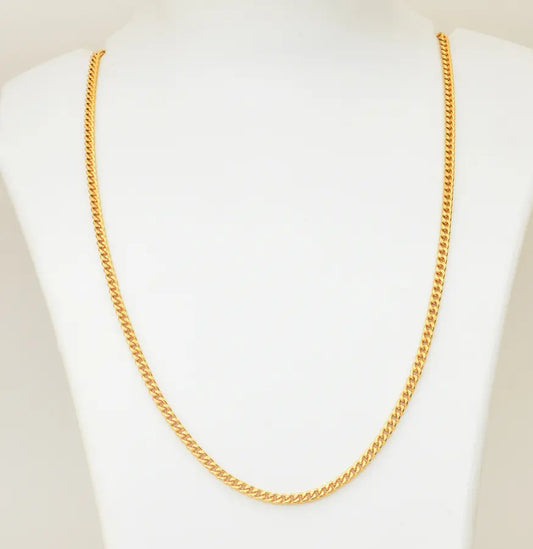 Medium Small Bold Curb Link Chain 24 inches - W111936