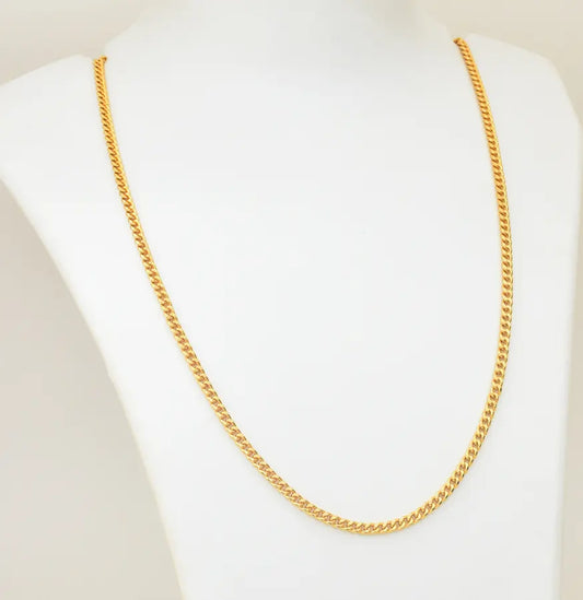 Medium Small Bold Curb Link Chain 24 inches - W111936