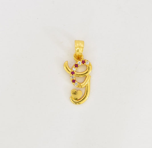 White Magenta Glorious G Pendant - T06641