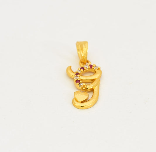 White Magenta Glorious G Pendant - T06641