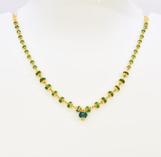 Green Crystal Necklace - S09394