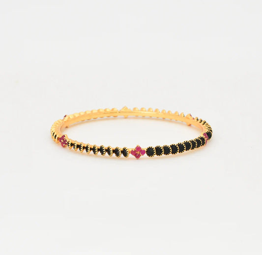 Magenta Black Jullisa Two Bangles - W011705