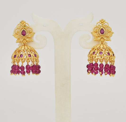 Magenta Aleah Medium Jhumka - Y052052