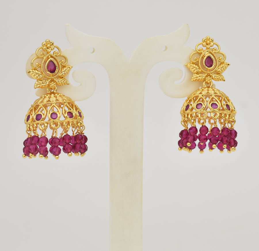 Magenta Aleah Medium Jhumka - Y052052