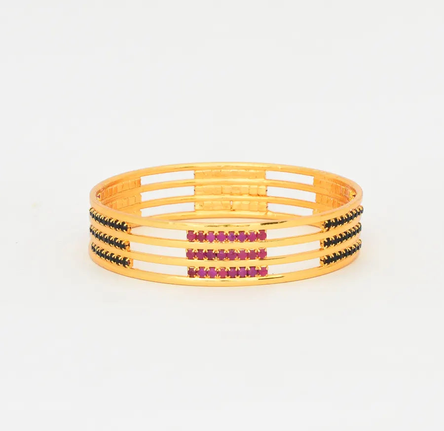 Magenta Black Zendaya Bangle - W011710