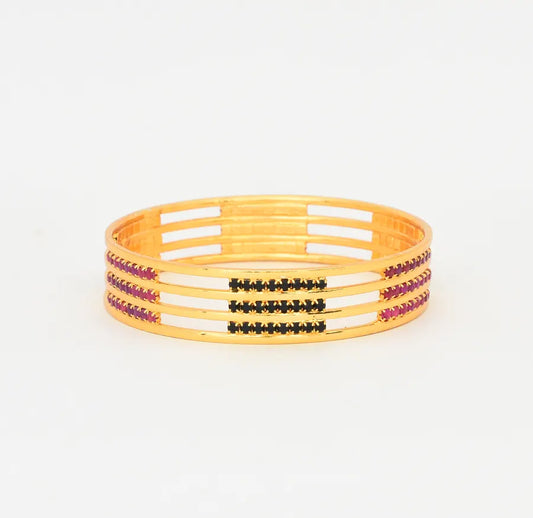 Magenta Black Zendaya Bangle - W011710