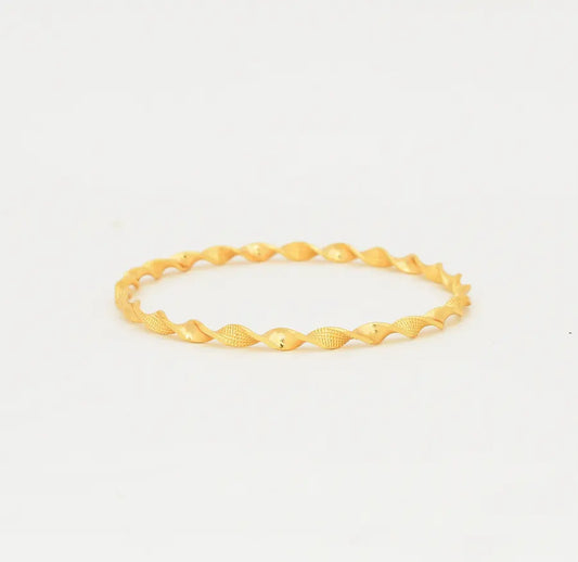 Semi Matte Intertwined Two Bangles - W021717