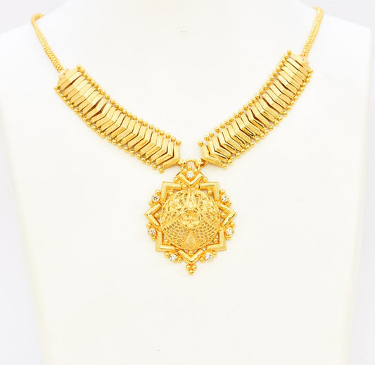 White Stone Short Necklace - S04132