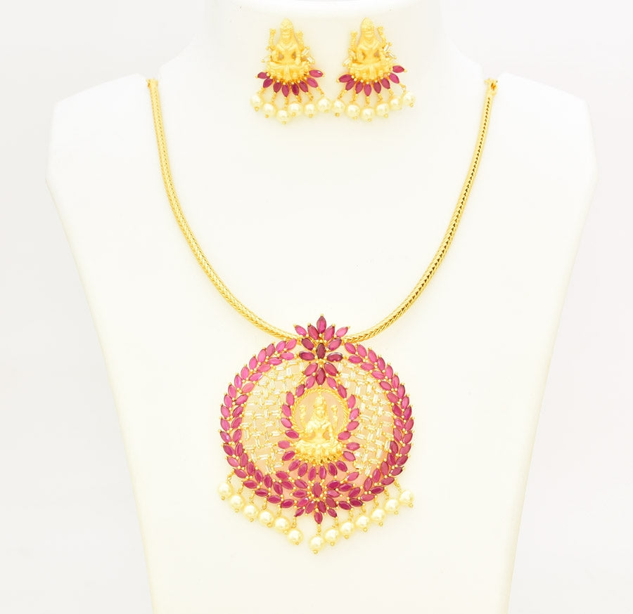 The Royal Elegant Laxmi Necklace With Danglers - T02540