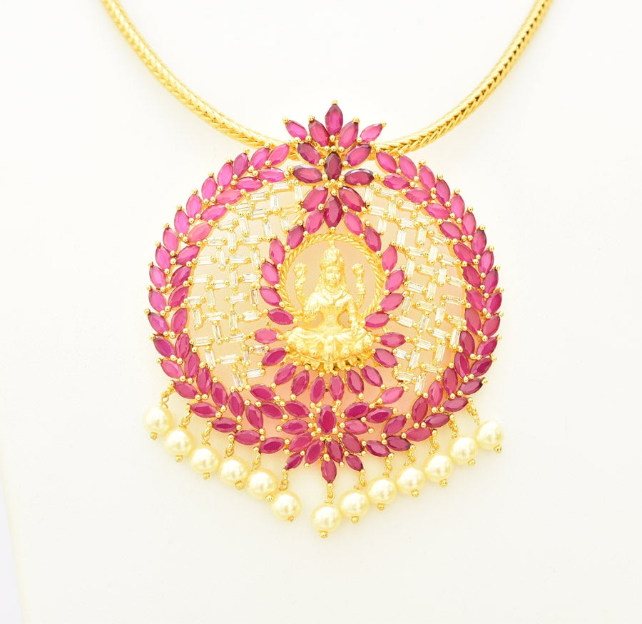 The Royal Elegant Laxmi Necklace With Danglers - T02540