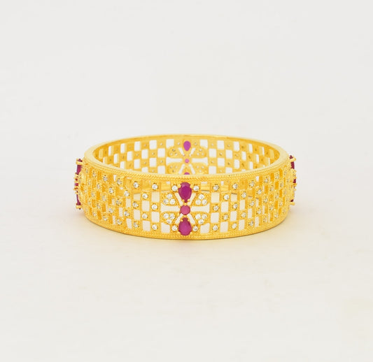 White Magenta Fiora Bangles - T04567