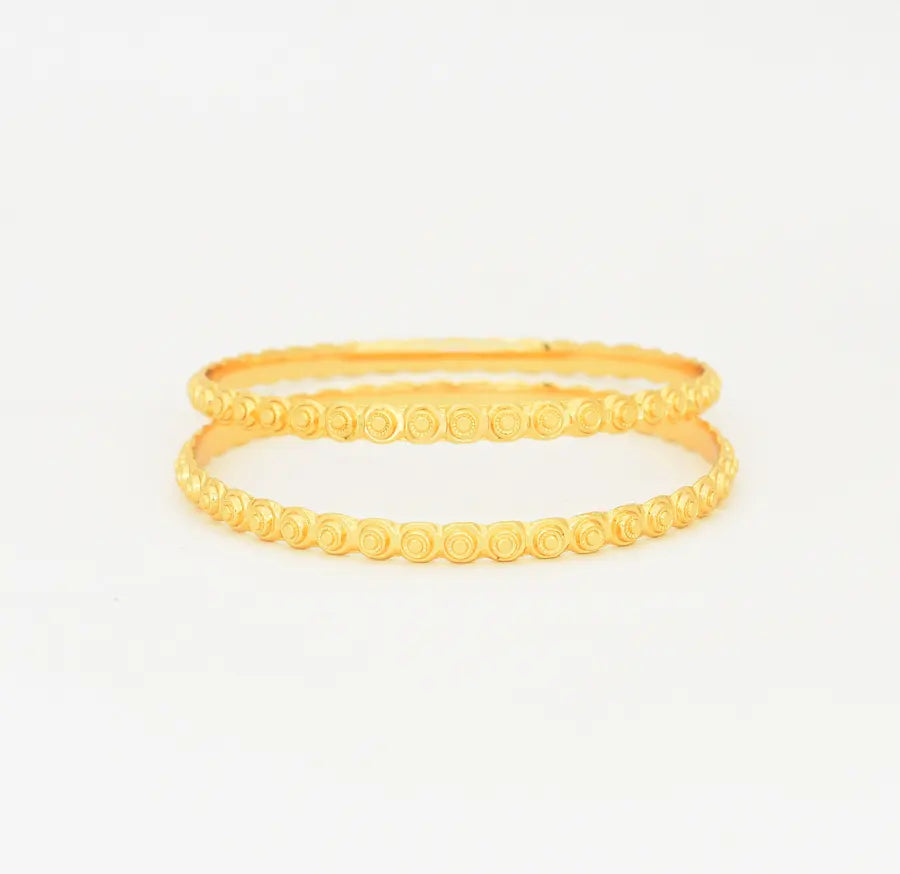 Round Speckly Two Bangles - W021732