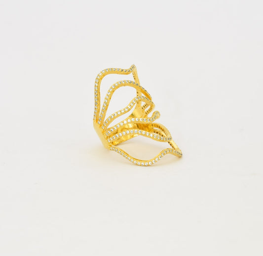 White Nila CZ Ring - T08708