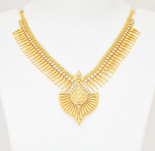 White Bria Jasmine Bud Short Necklace - U081192