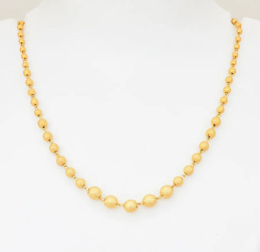 Matte Single Layer Dumbell Necklace - U091232