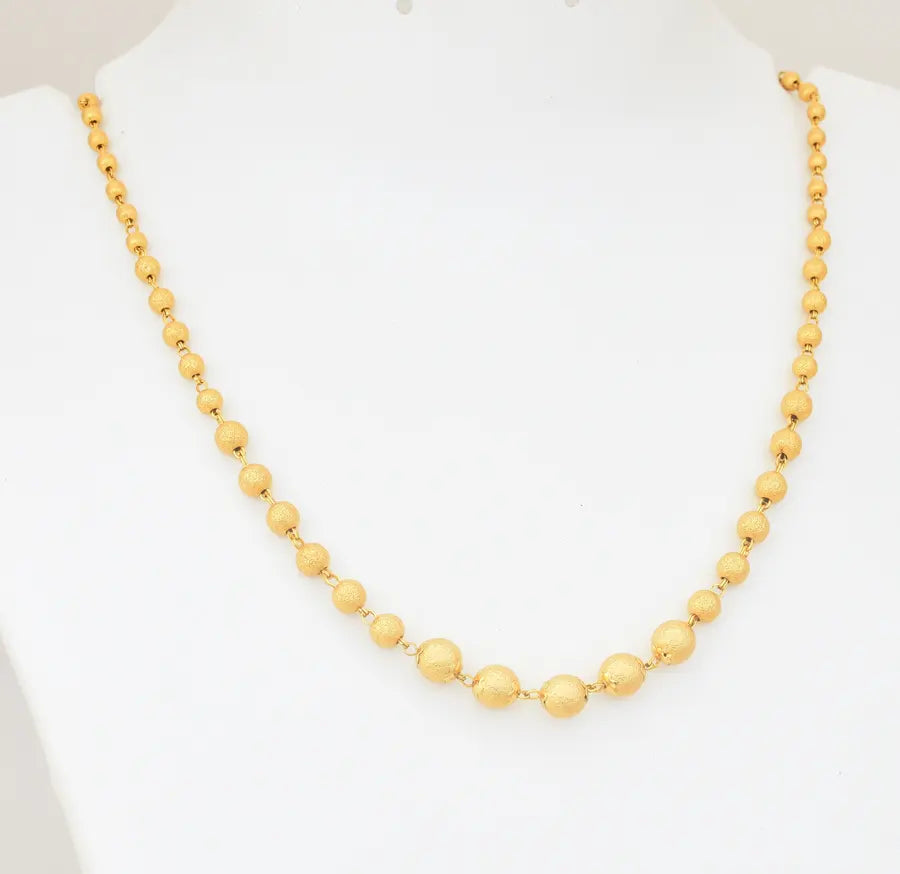 Matte Single Layer Dumbell Necklace - U091232