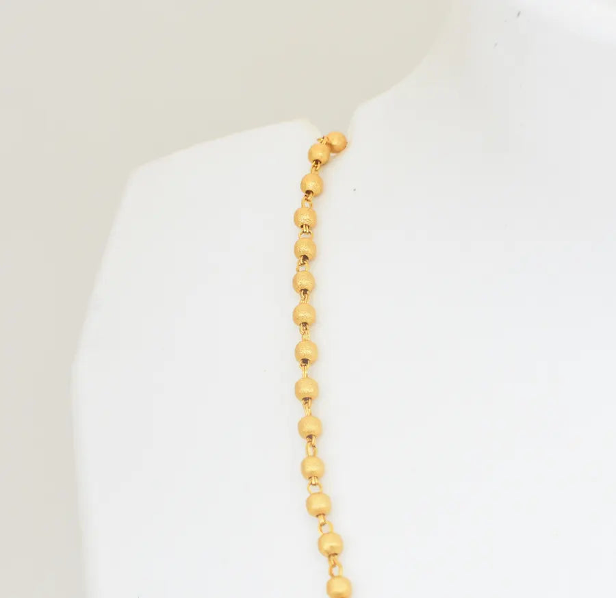 Matte Single Layer Dumbell Necklace - U091232