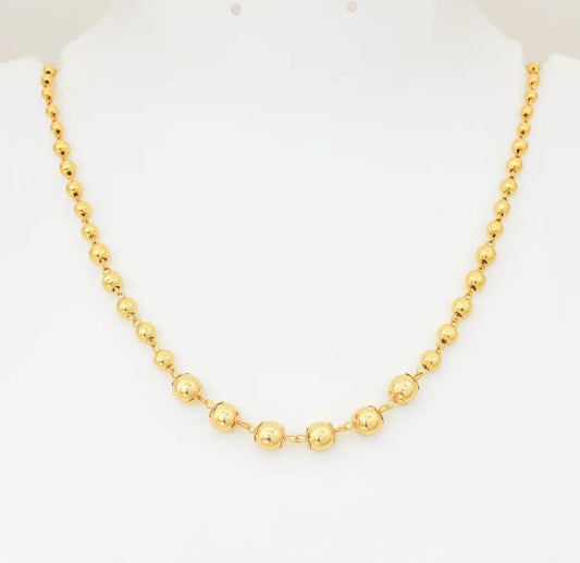 Plain Single Layer Dumbell Necklace - U091233