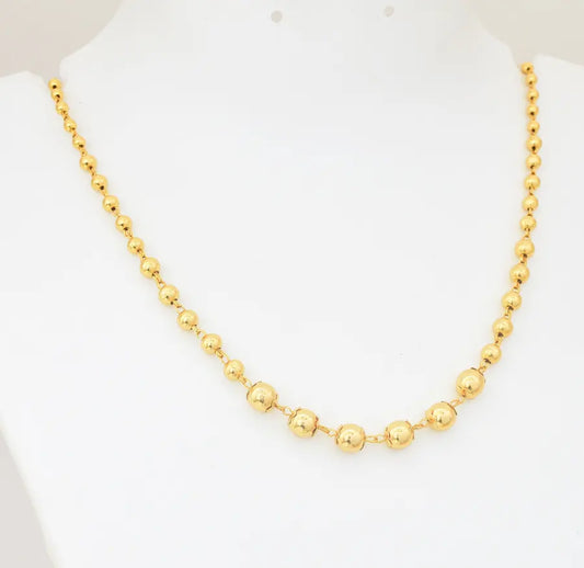 Plain Single Layer Dumbell Necklace - U091233