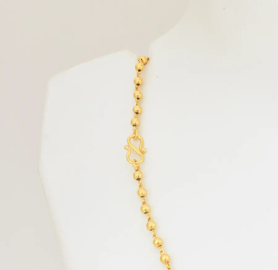 Plain Single Layer Dumbell Necklace - U091233