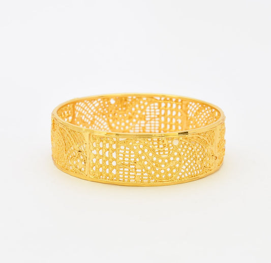 Peacock Net Broad Bangle - S05237