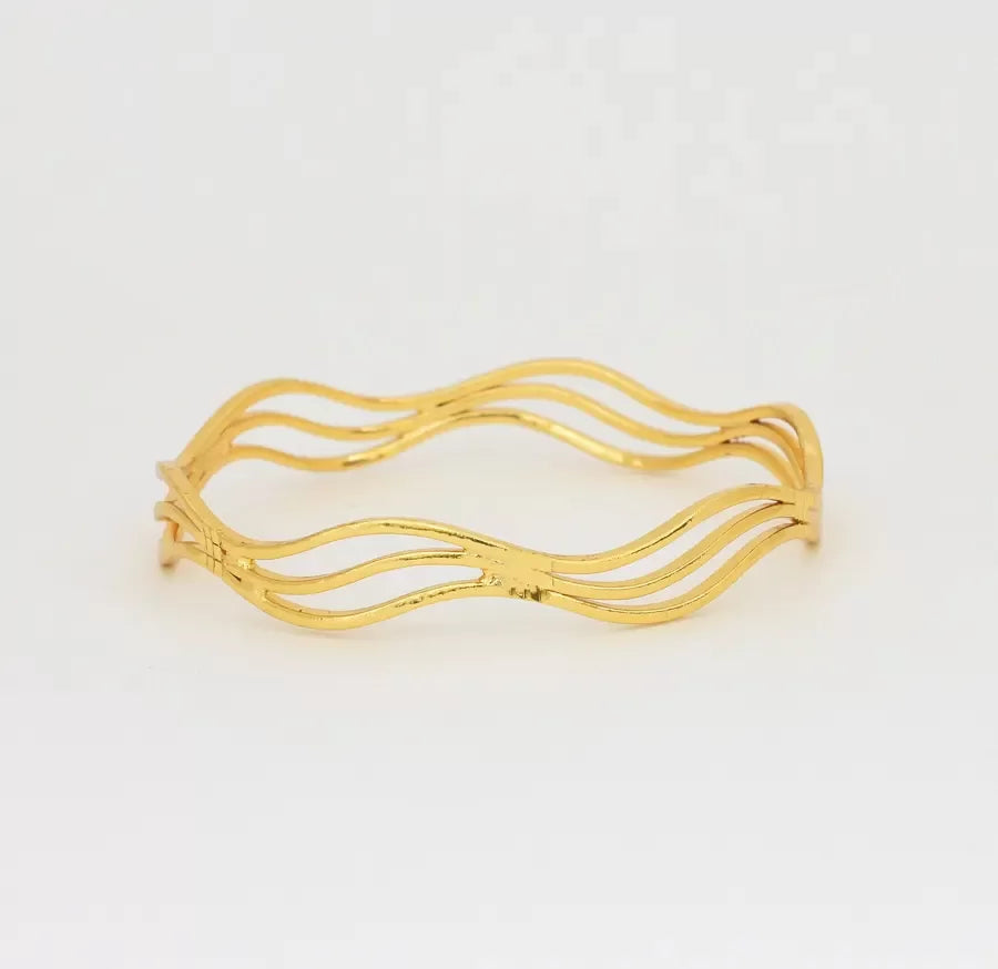 Medium Wavy Two Bangles - X081997