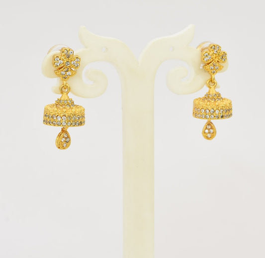 White Atiya Jhumka - T10827