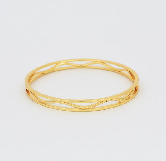 Wavy Framed Two Bangles - U061133