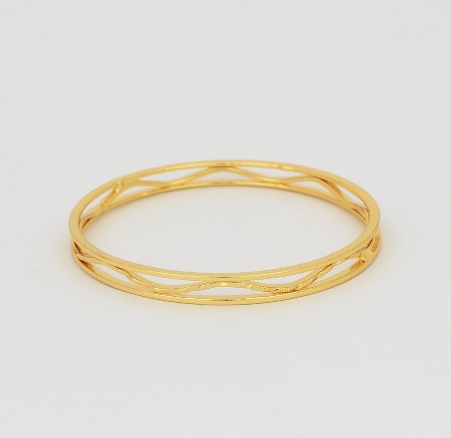 Wavy Framed Two Bangles - U061133