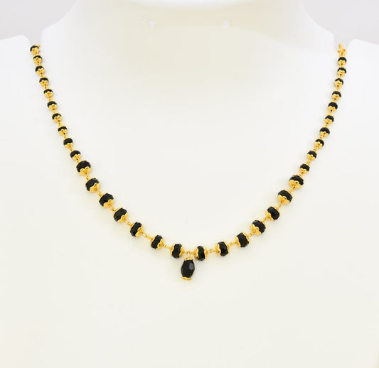 Black Crystal Necklace - S09393