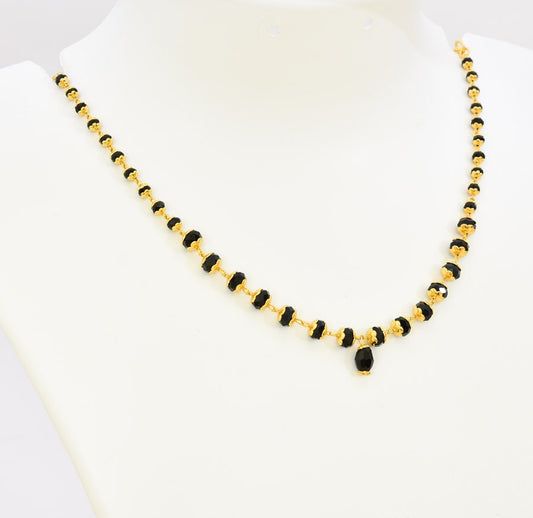 Black Crystal Necklace - S09393