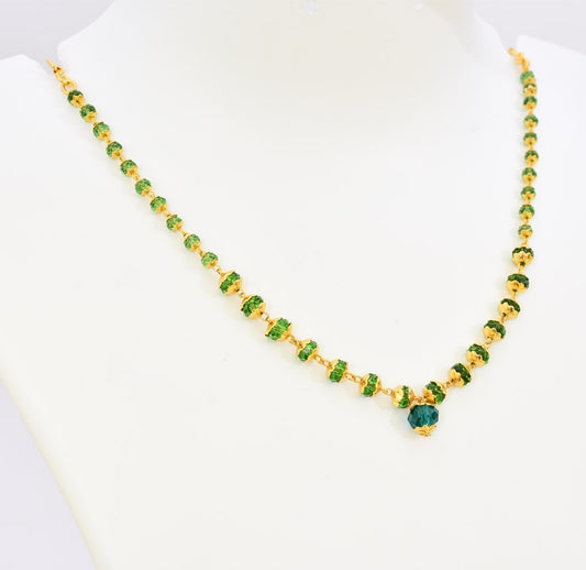 Green Crystal Necklace - S09394