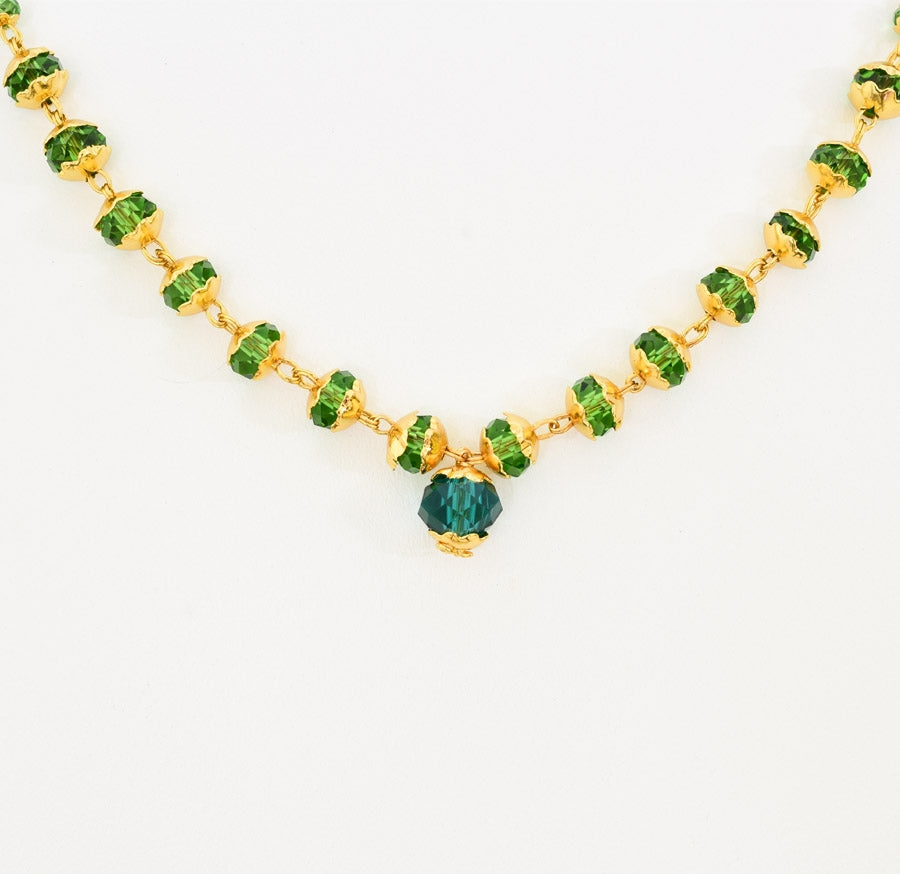 Green Crystal Necklace - S09394